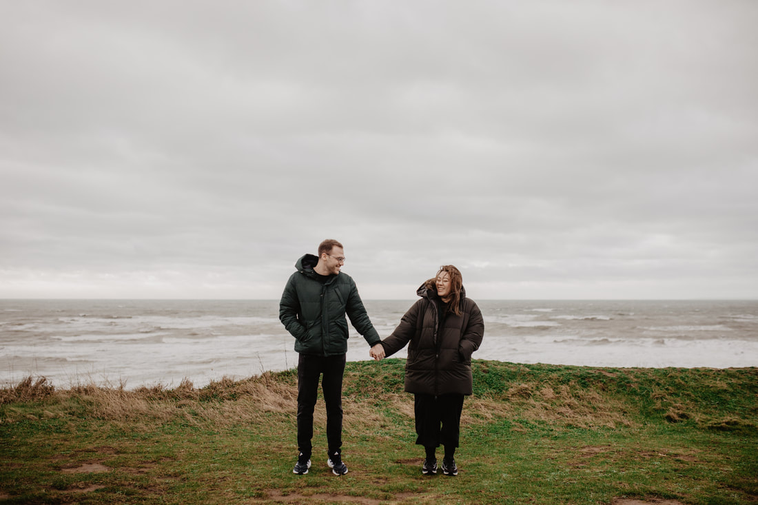 Gwen & Rhys Engagement Shoot at Compton Beach - Holly Cade - Alternative Candid Documentary Wedding & Portrait Photographer. Available to shoot on the Isle of Wight, Portsmouth, Southampton, Hampshire, the South Coast of England, throughout the UK