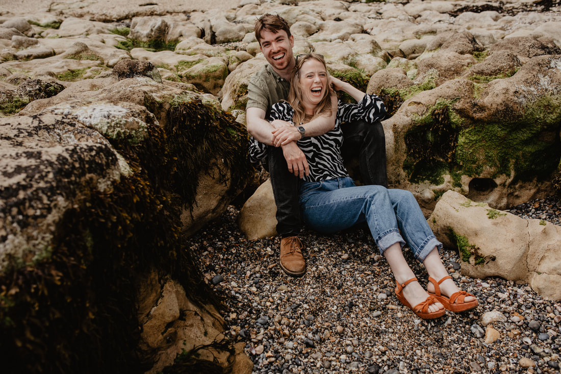 Lizzie & Harry's Engagement Shoot at Seaview by Holly Cade - Alternative Candid Documentary Wedding & Portrait Photographer on the Isle of Wight.