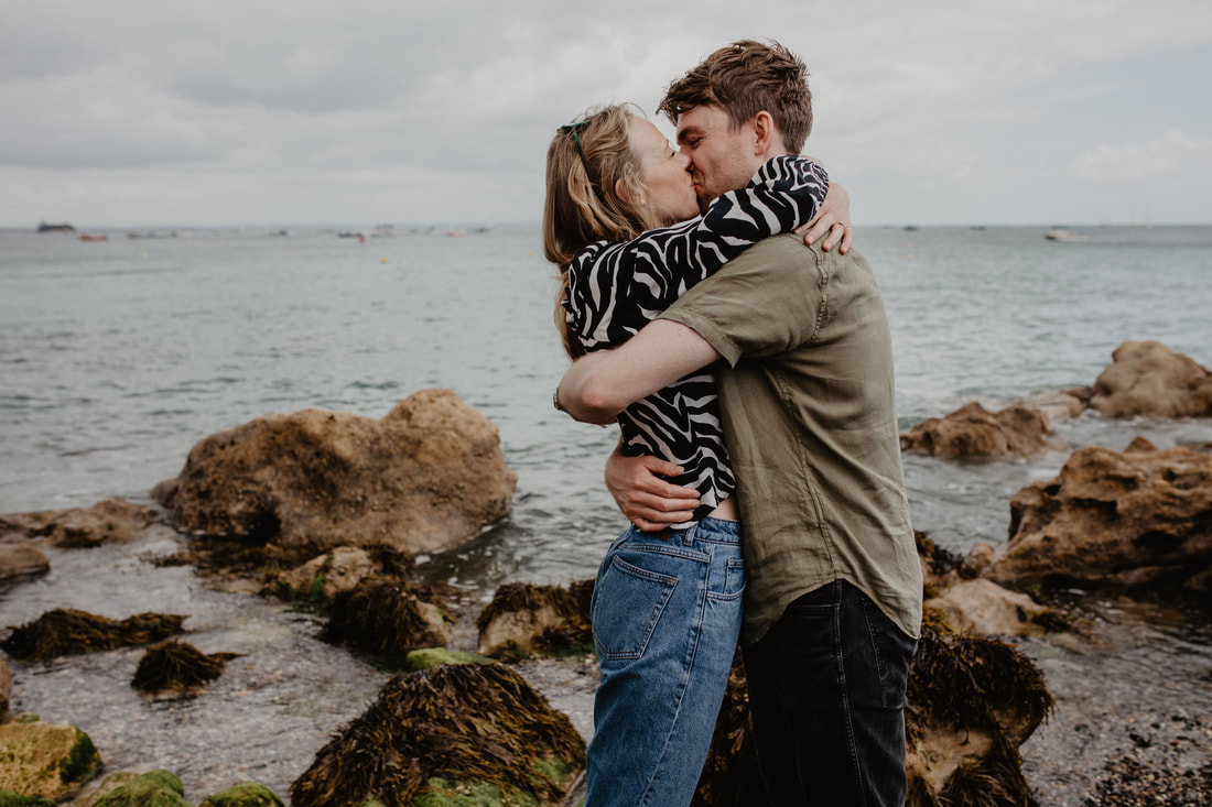 Lizzie & Harry's Engagement Shoot at Seaview by Holly Cade - Alternative Candid Documentary Wedding & Portrait Photographer on the Isle of Wight.