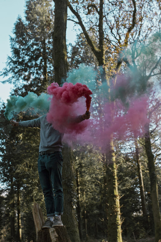Glass House Productions: Smoke Bombs Photo Shoot at Parkhurst Forest, Isle of Wight - Holly Cade Photography, UK Wedding & Portrait Photographer, based on the Isle of Wight.