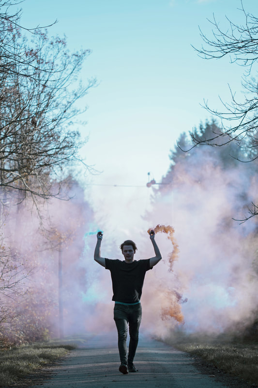 Glass House Productions: Smoke Bombs Photo Shoot at Parkhurst Forest, Isle of Wight - Holly Cade Photography, UK Wedding & Portrait Photographer, based on the Isle of Wight.
