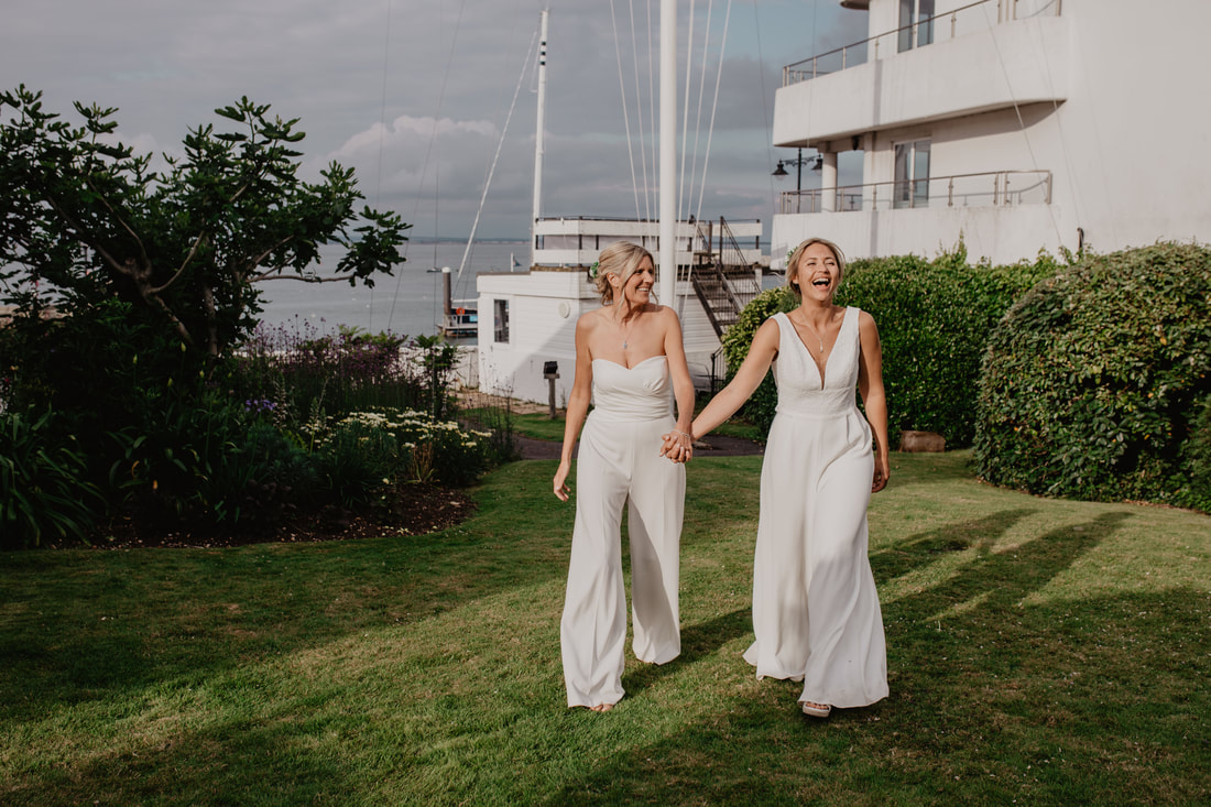 Beth & Ellie's Seaside Wedding at North House and Royal Ocean Racing Club in Cowes, Isle of Wight : Holly Cade - Alternative Candid Documentary Wedding & Portrait Photographer. Available to shoot on the Isle of Wight, Portsmouth, Southampton, Hampshire, the South Coast of England, throughout the UK and Worldwide.