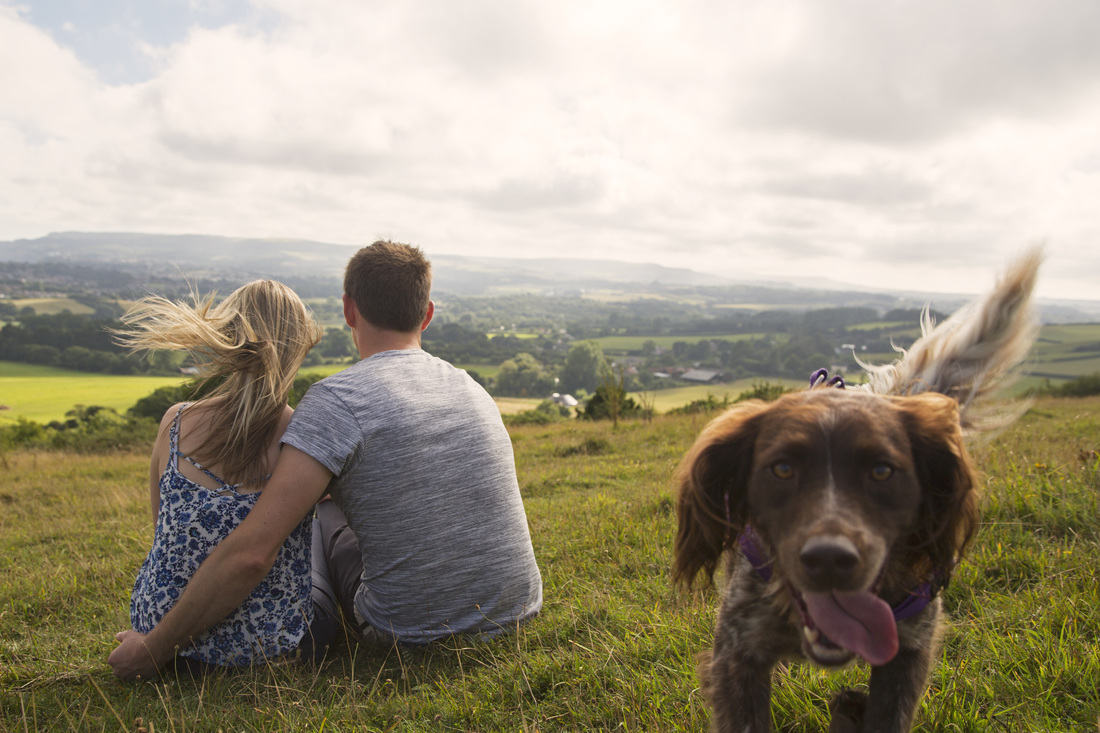 Engagement shoot on Brading Downs - Holly Cade Photography