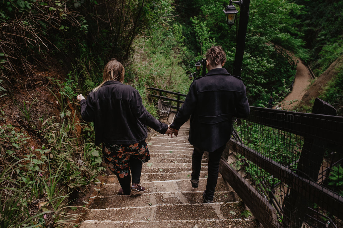 Lauren & Jonny's real proposal in Shanklin Chine, Isle of Wight : Holly Cade - Alternative Candid Documentary Wedding & Portrait Photographer. Available to shoot on the Isle of Wight, Portsmouth, Southampton, Hampshire, the South Coast of England, throughout the UK and Worldwide.