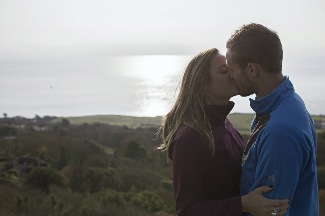 Peter & Mallory's real proposal at St. Catherine's Lighthouse, Isle of Wight - Holly Cade, UK Wedding & Portrait Photographer.